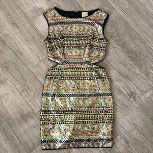 Forever 21 Sequin Cutout Mini Dress